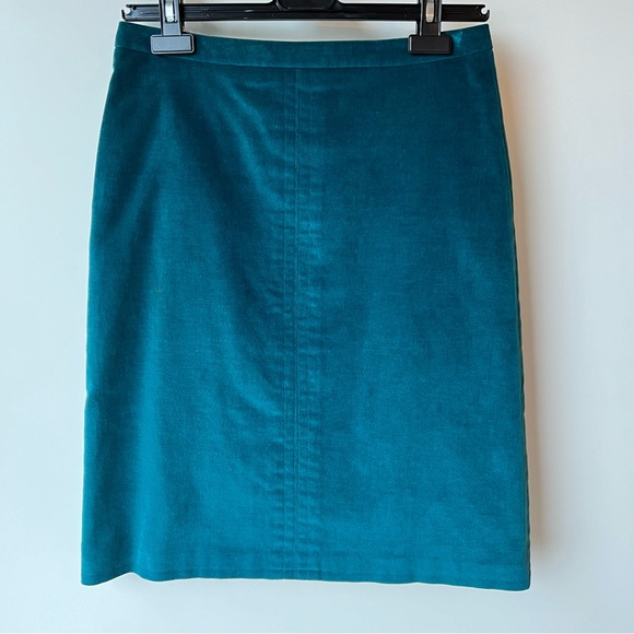 Vintage Phare Velvet Skirt in Dark Teal - Picture 1 of 9